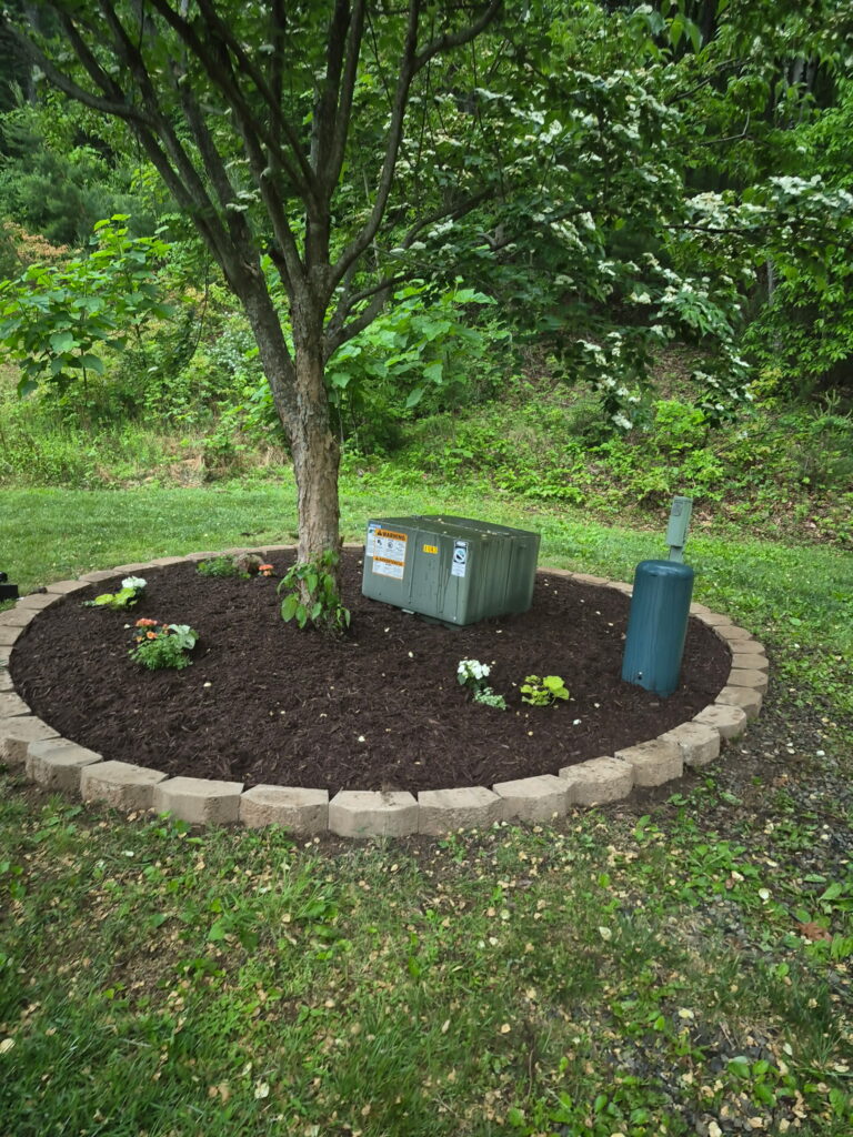 Outdoor living space and paver patio construction in the Roanoke Valley.